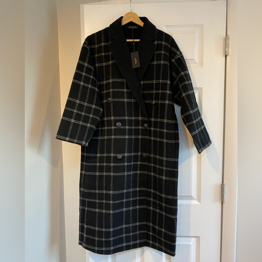 Rag & Bone Thea Plaid Wool Coat